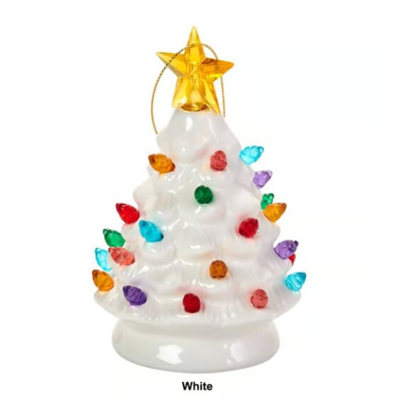 Mr. Christmas 5in. LED Nostalgic Holly Ceramic Tree BRAND-NEW w/ALL tags - Picture 10 of 16
